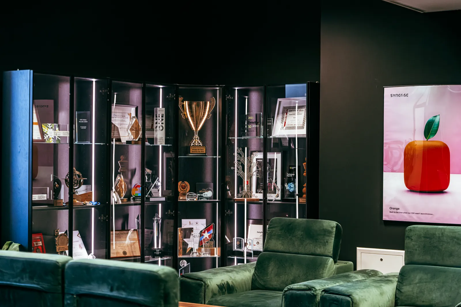 Kraków HQ — awards display cabinet